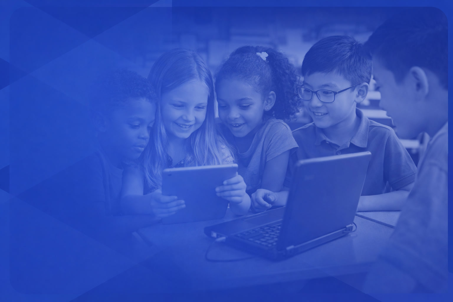 Students using technology